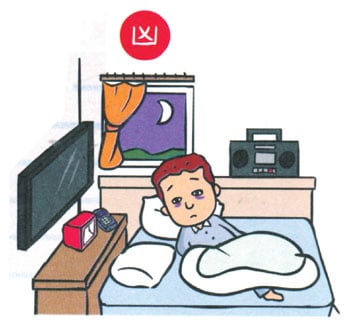 Placing TV, Sound System and handphone in front of your bed