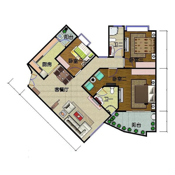 5 Bad Feng Shui Floorplan Layouts To, Odd Shaped House Floor Plans