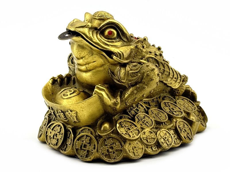 brass money frog treasure